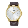 Billede af Lorus Classic herreur stål gulddoublé brun læderrem 5bar 43mm