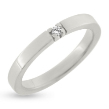 Billede af Alliancering brillant 0,04 w/vs. 14 kt. hvidguld