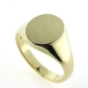 Billede af Herrering massiv oval plade 14*12 mm
