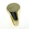 Billede af Herrering massiv oval plade 14*12 mm