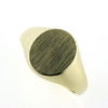 Billede af Herrering massiv oval plade 14*12 mm