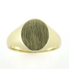 Billede af Herrering massiv oval plade 14*12 mm