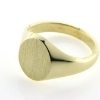 Billede af Herrering massiv oval plade 14*12 mm