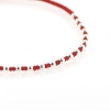 Billede af Classic by Pind Colorful ,knyttet armbånd rød med sølv kugler 