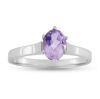 Billede af Ring "Glory" m. ægte ametyst 14 karat hvidguld