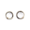 Billede af By Birdie Comet Circle Ball ørestikkere sort rhodineret sølv m.14kt kugle