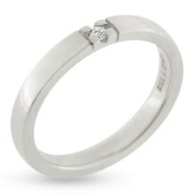 Billede af Alliancering 1* 0,04 w/pi., 925s.  (br. 2,9-tk. 1,9 mm.)