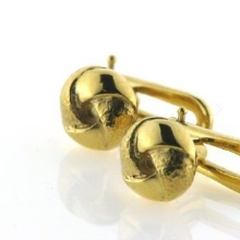 Billede af Kjoleknapper knude, massiv dia. 7,6 mm. 8 kt. (flad bagside)