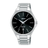 Billede af Lorus Classic herreur stål sort skive safirglas 5bar 40mm