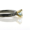 Billede af Ring blå topas 6,0 mm., 2* 0,08 black 14 kt.