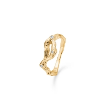 Billede af Studio Z "Tangled" ring forgyldt sølv m. cz (str. 48)