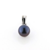 Billede af Vedhæng perle, sort fv. perle  6-6½ mm 925s
