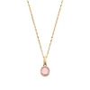 Billede af Spirit Icons Euphoria halskæde pink agat forgyldt sølv m. cz (45 cm)