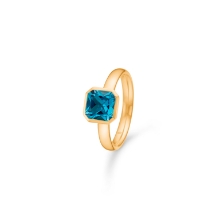 Billede af Mads Z "Darling" ring 14 kt. guld m. London Blue Topas (str. 54)