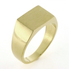 Billede af Herrering massiv lukket bund, plade 10*14 mm. 8 kt.
