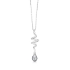 Billede af Mads Z "Swirl w. Pearl" halskæde sølv m. perle