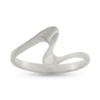 Billede af Guldring forskudt  14 kt. hvg. 585 hvidguld