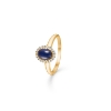 Billede af Mads Z 14 kt. ring  "Royal Sapphire" m safir og ialt 0,12ct w/si (str. 50-60)