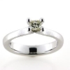 Billede af Ring med diamant princess cut, 4,3*4,3 mm. ca. 0,45 ct.  14 kt. hvg.