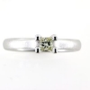 Billede af Ring med diamant princess cut, 4,3*4,3 mm. ca. 0,45 ct.  14 kt. hvg.