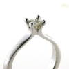 Billede af Ring med diamant princess cut, 4,3*4,3 mm. ca. 0,45 ct.  14 kt. hvg.