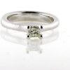 Billede af Ring med diamant princess cut, 4,3*4,3 mm. ca. 0,45 ct.  14 kt. hvg.