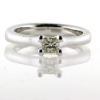 Billede af Ring med diamant princess cut, 4,3*4,3 mm. ca. 0,45 ct.  14 kt. hvg.