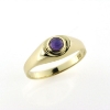 Billede af Ring "Purple Spot" 5 mm cabochon sleben sten