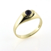 Billede af Ring "Purple Spot" 5 mm cabochon sleben sten