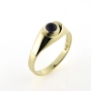 Billede af Ring "Purple Spot" 5 mm cabochon sleben sten