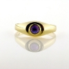 Billede af Ring "Purple Spot" 5 mm cabochon sleben sten
