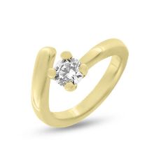 Billede af Ring forskudt, 4 grabber fattet med sten (excl. sten) 14 kt. (kundens sten fattet)