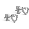 Billede af ENAMEL Copenhagen Organic Heart øreringe sølv