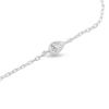 Billede af By Pind armbånd sølv rhodineret med dråbeform med zirkoniasten (16+3cm)