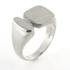 Billede af Herrering massiv lukket bund, plade 17*11,5mm 14 kt. hvg.