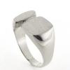 Billede af Herrering massiv lukket bund, plade 17*11,5mm 14 kt. hvg.