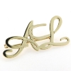 Billede af Broche med monogram "AL" 8 kt. 