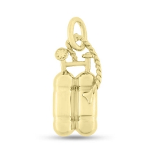 Billede af Vedhæng dykkerflasker dobbelt, i 14 kt. facon 12,7 gr. (prisen er excl. guld)