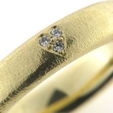 Billede af Brill. 3* 0,02 ct. Black fattet i hjertefacon