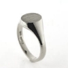 Billede af Ring, Signetring oval plade 11*9,5 mm 925s