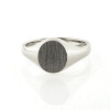Billede af Ring, Signetring oval plade 11*9,5 mm 925s