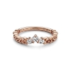 Billede af *Pandora Royal swirl Tiara ring rosaforgyldt med zirkonia sten
