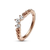 Billede af *Pandora Royal swirl Tiara ring rosaforgyldt med zirkonia sten