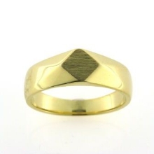 Billede af Herrering massiv, plade 6*6 mm., båndring 8 kt.