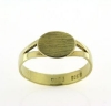Billede af Ring spalt. skinne, m. oval plade 11*9 m/m. 8 kt.
