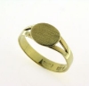 Billede af Ring spalt. skinne, m. oval plade 11*9 m/m. 8 kt.