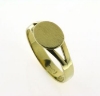 Billede af Ring spalt. skinne, m. oval plade 11*9 m/m. 8 kt.