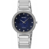 Billede af *Seiko dameur solar stål lænke 30,3mm mineralglas krystaller 3bar