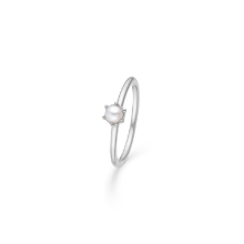 Billede af Mads Z "Poetry Solitaire Pearl" ring sølv m. kulturperle str. 58