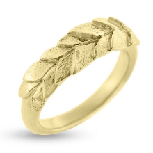 Billede af Ring med blade 8 kt. 